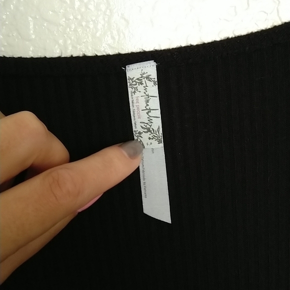 Free people cozy up with me long sleeve ribbed bodysuit sz M - Picture 6 of 8